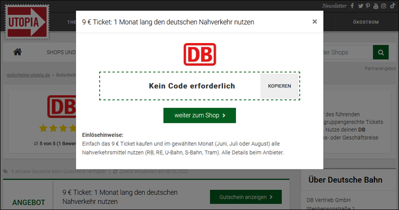So gelangst du zu deinem Rabatt Den DB Gutschein einlösen