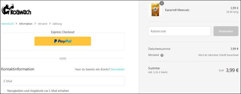 koawach Gutscheincode einlösen koawach Rabattcode anwenden