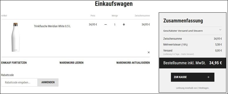 SIGG Rabattcode eingeben