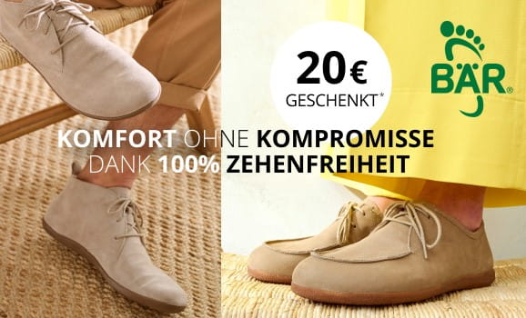 20 € BÄR Schuhe Rabattcode für alles im Shop